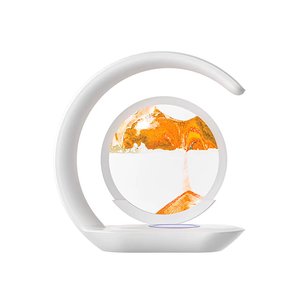 Elephant Tech™ AuraFlow Sandscape Lamp – Wireless Charging RGB Desk Light